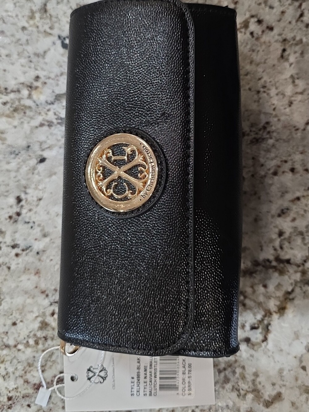 Christian Lacroix Bali Caviar Small Clutch Wristlet